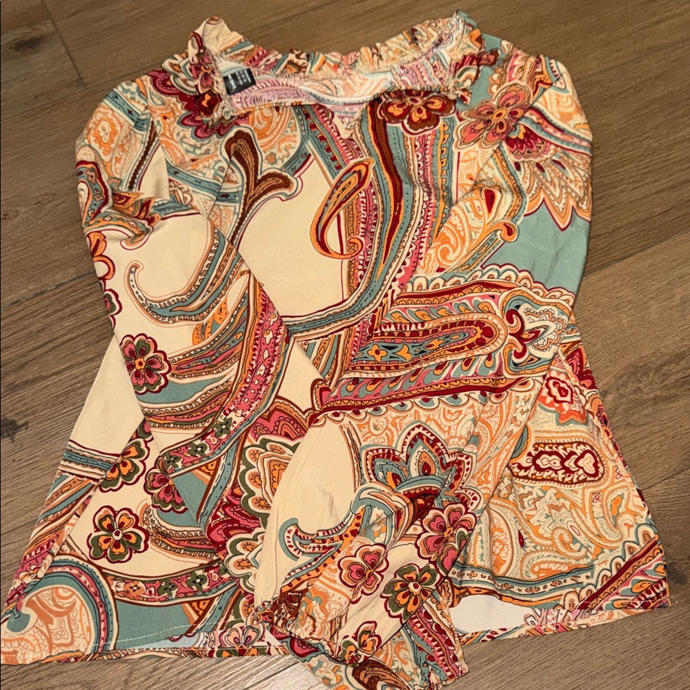 SHEIN Multicolor Paisley Blouse